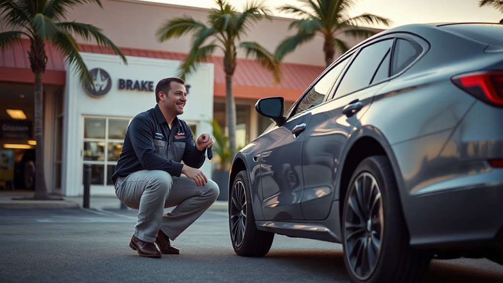 efficient brake service scheduling