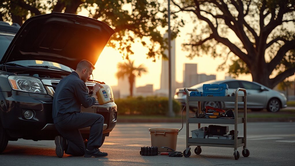 mobile oil change convenience